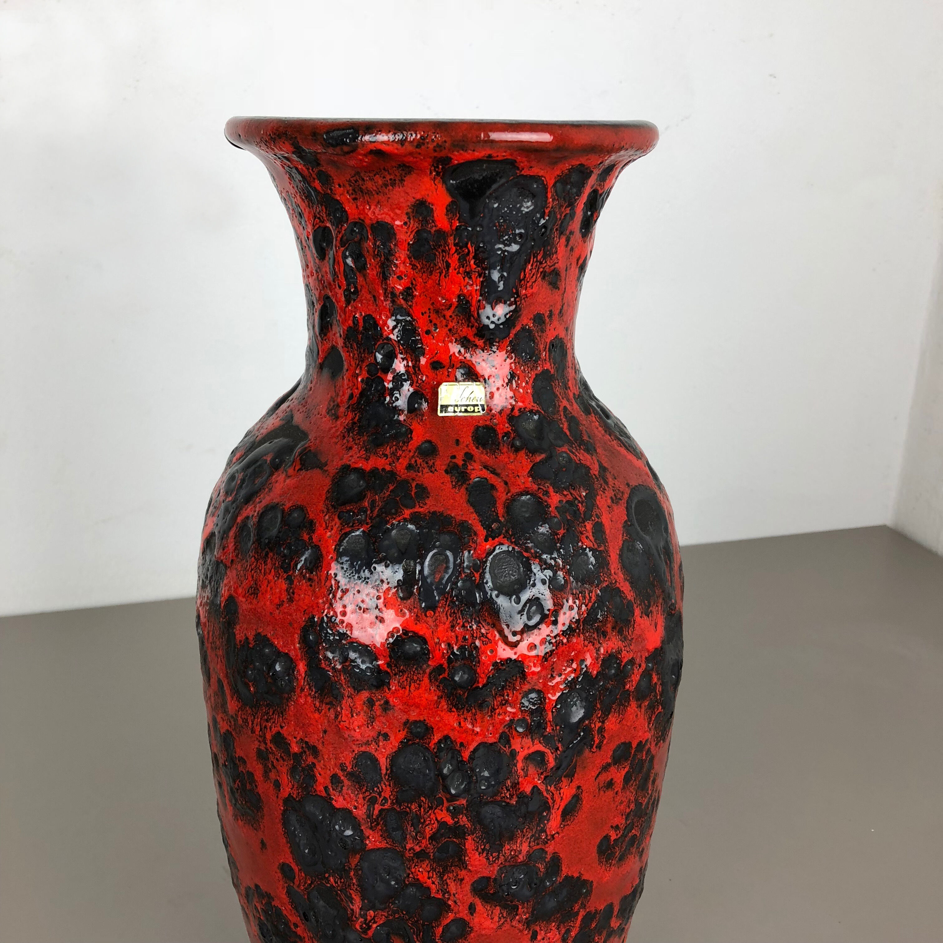 Large Pottery super color Fat Lava Multi-Color 239-41 Vase Scheurich WGP, 1970s