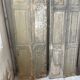 Trio of shutters louvers patina blue gray