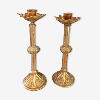 Pair of Xixth Church Candle holders
