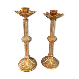 Pair of Xixth Church Candle holders