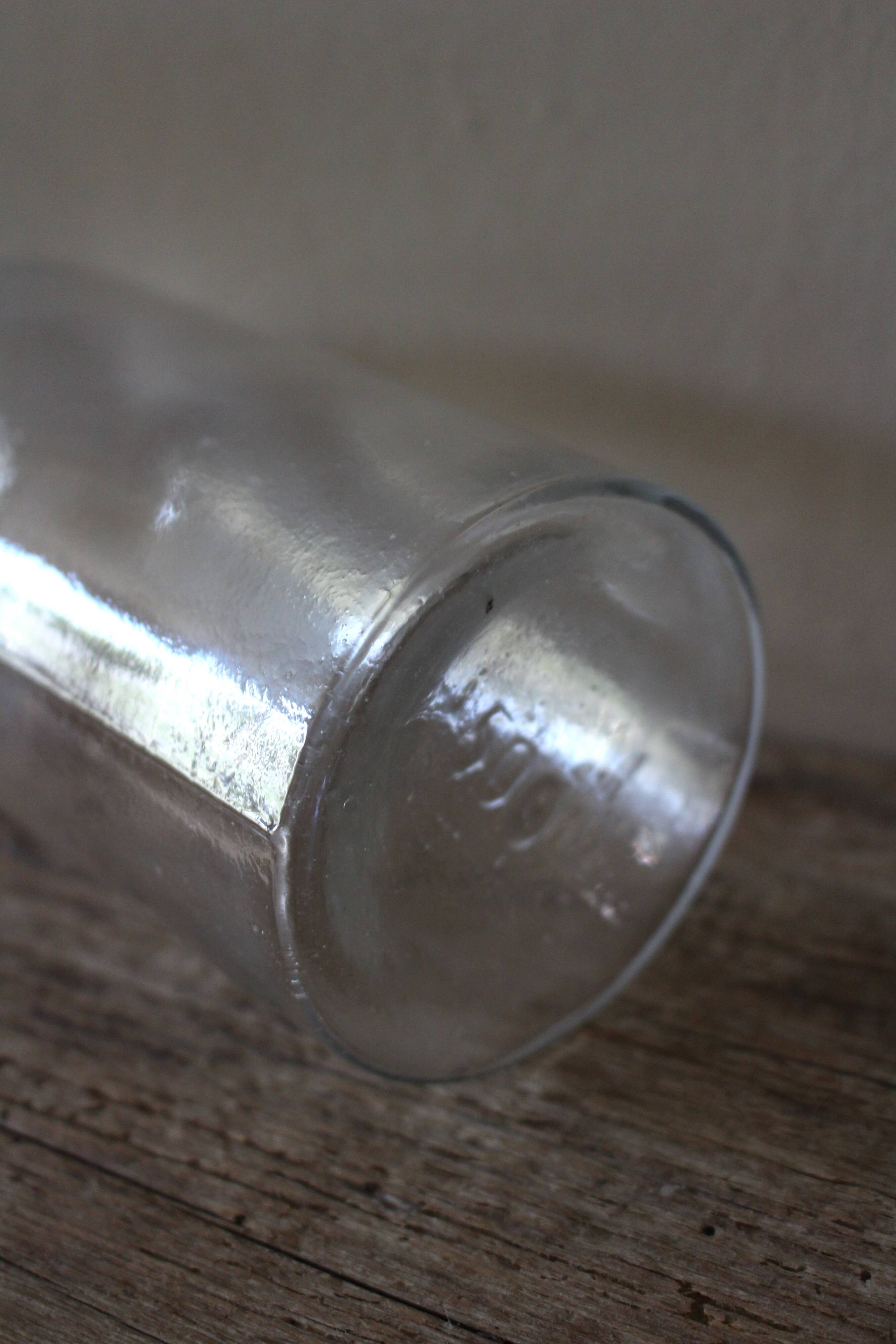 Clear glass bottle vase 500