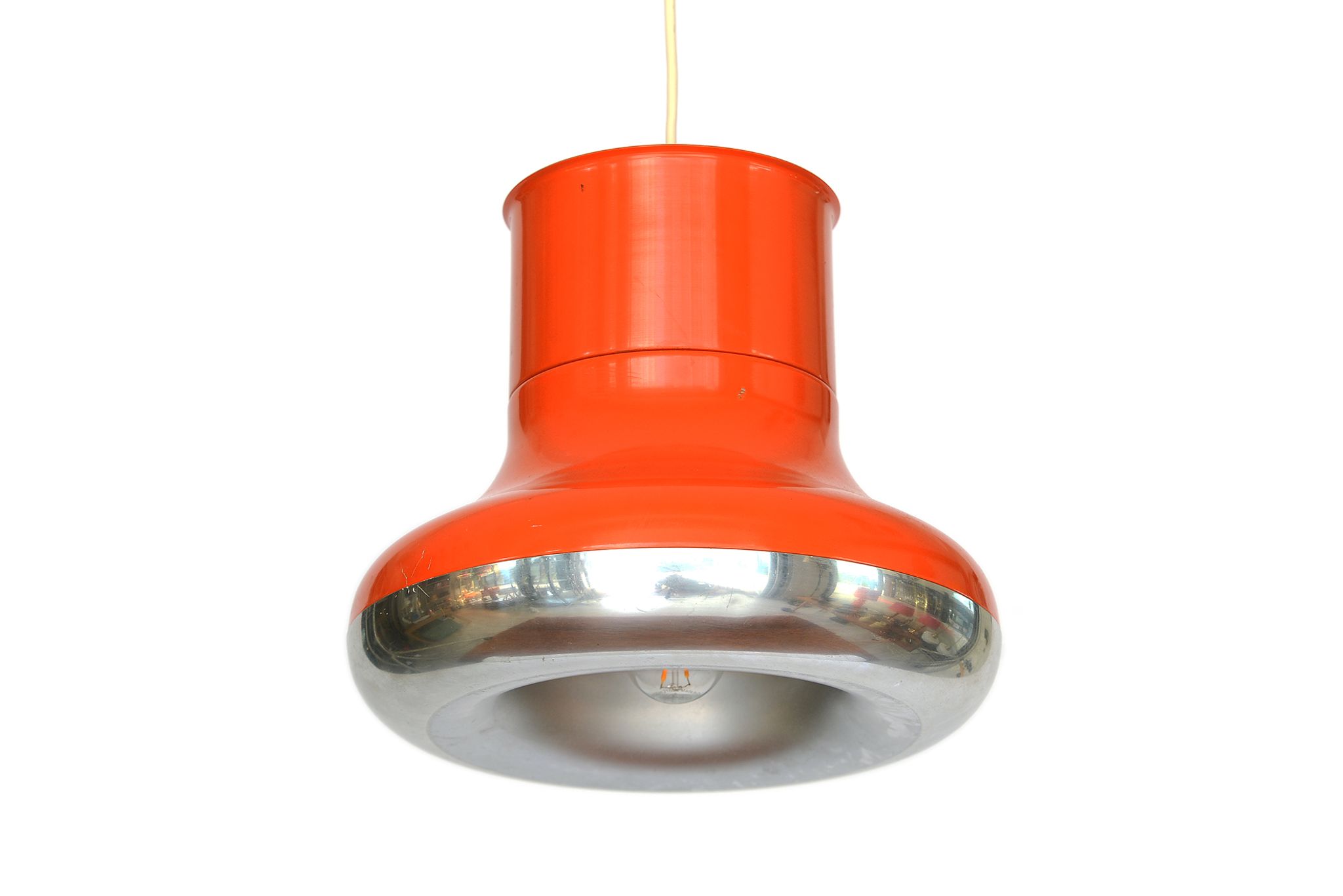 Suspension orange "Fluga" par Hemi Suède des années 1970