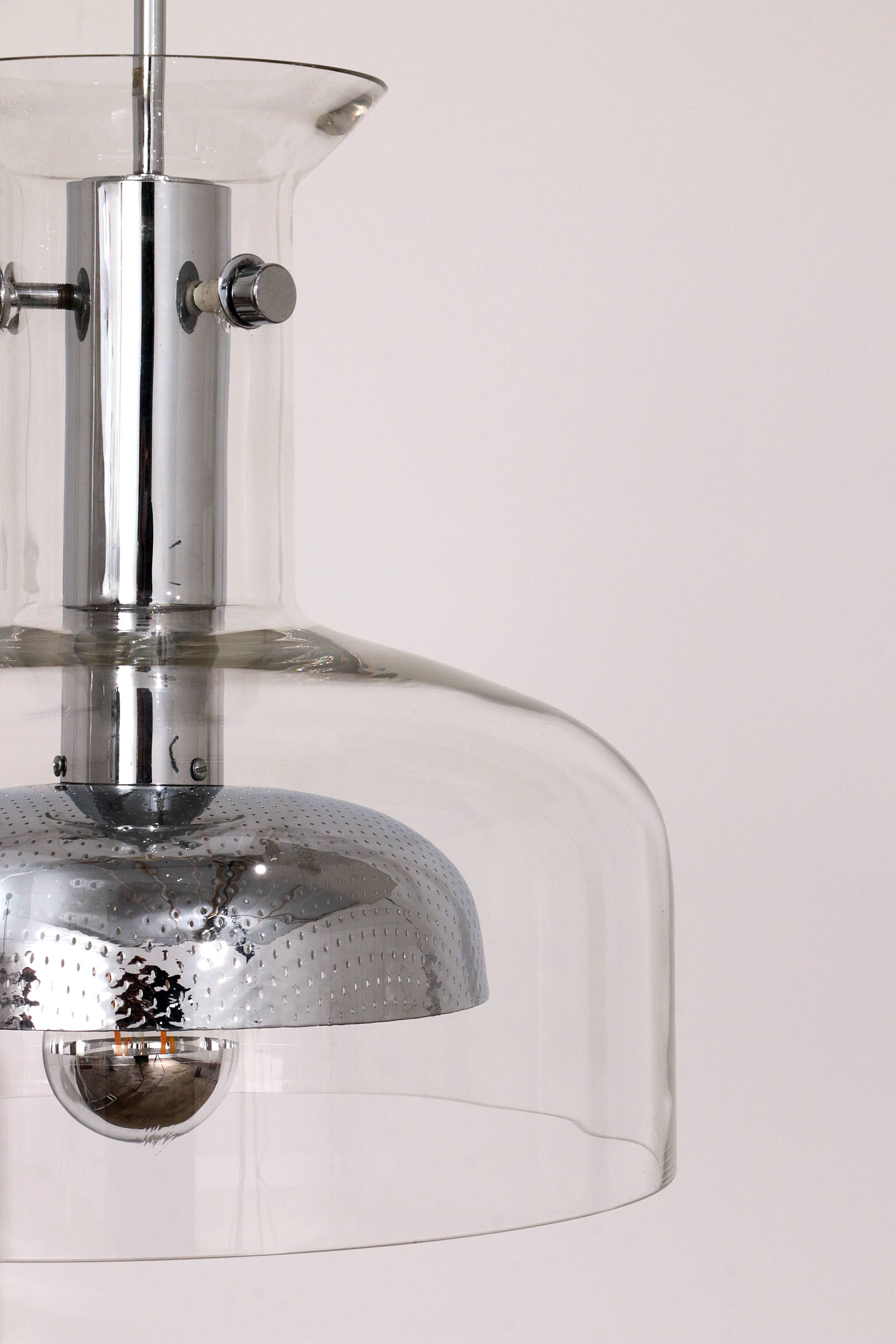 Hanging lamp Anders Pehrson Model Crystal by Atelje Lyktan, 1970s