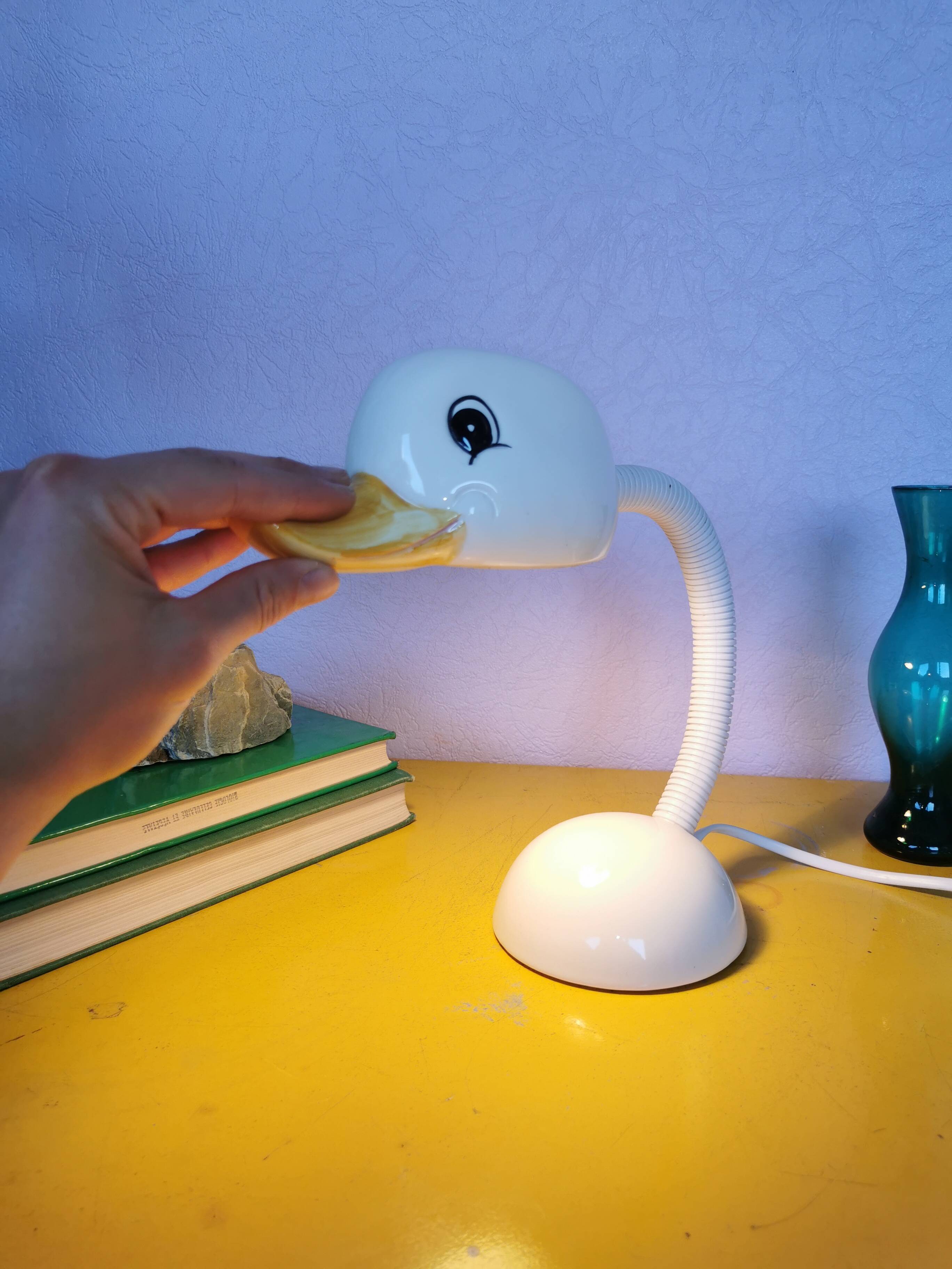 Flexible ceramic duck lamp, 1968