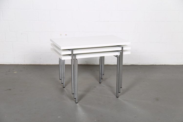 Modernist stackable tables by Trix & Robert Haussmann