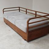 Art Deco sofa gray fabric Jindrich Halabala 1930