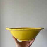 Ceramic dish/bowl in the shape of a lemon fruit and its decorative leaf
