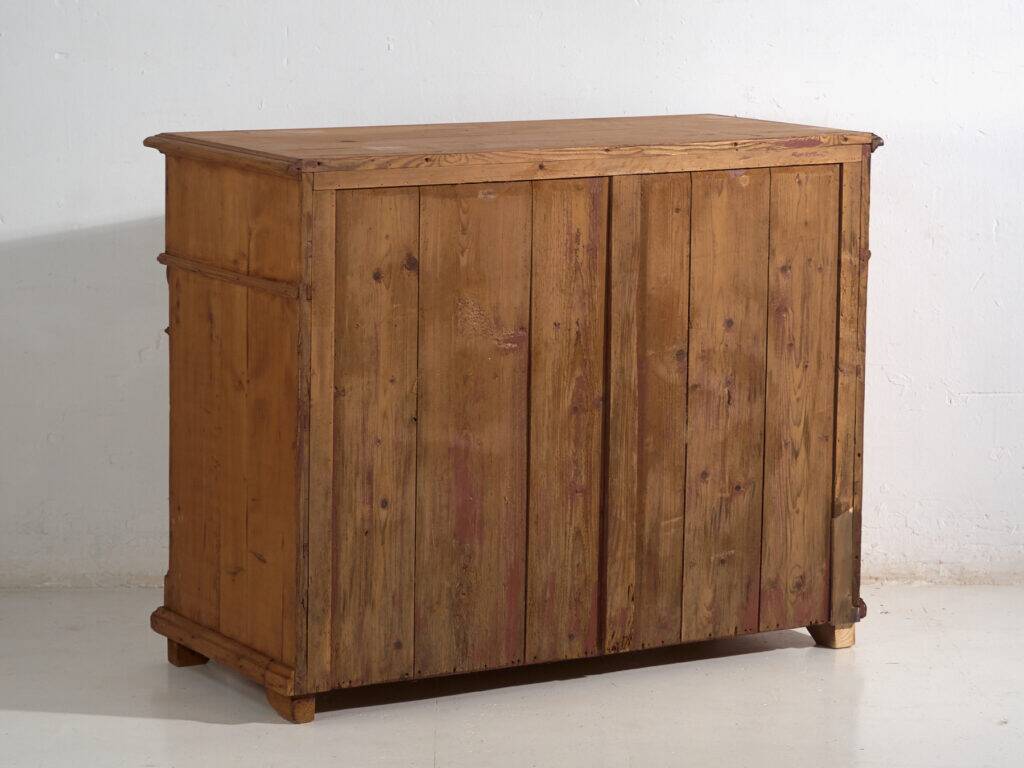 Antique solid pine chest of drawers – European rustic chest of drawers – circa 1900