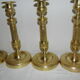 4 brass bronze torch candlesticks 27 cm