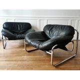 Pair of lounge chairs by Johan Bertil Haggstrom, Swed Form edition