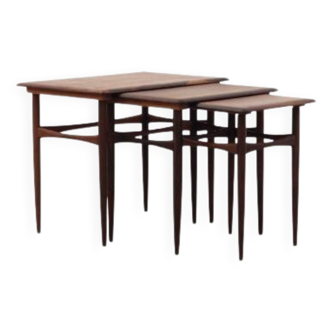 Set of three rosewood tables, Danish design, 1960s, production: Denmark