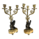 Paire De Candelabres Aux Sphinges En Bronze Dore,  XIXeme Siècle