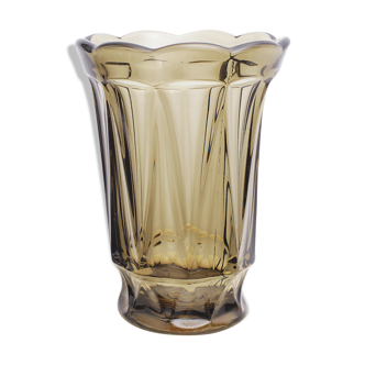 Vase thick smoked glass