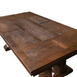 Large solid oak table by Joseph Savina 1950