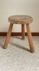 Tabouret tripode bois massif vintage