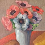 Still life with flowers and fruit