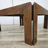 1960s coffee table by Afra and Tobia Scarpa for Cassina with smoked glass