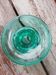 Green glass candlestick