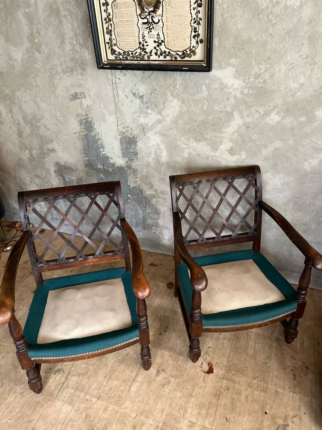Pair of antique armchairs
