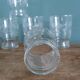 6 antique digestif glasses, floral pattern