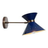 Mi Siècle Moderne Diabolo Lampe Laiton Arlus Murale à Côté Clair Applique