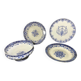 4 old Moustiers plates