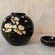 Old black ceramic ginger pot / Vintage Chinese ceramic 1950 / Art deco