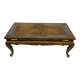 Chinese, Asian wooden coffee table nature peacock scene