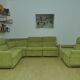 Green corduroy modular sofa from the 70s, 7 pieces