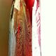 Verrerie d'art contemporaine, maitre verrier john a slatcher inclusion or & argent