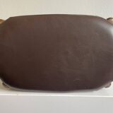 Stool in wood & leather 50/60