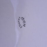 4 plates in Gien earthenware with a purple marli