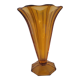 60's amber glass vase