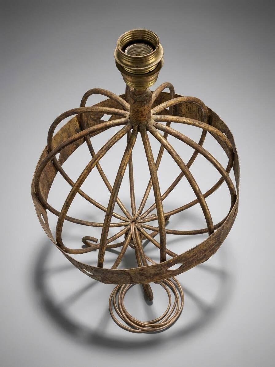 Lampe de table vintage en forme de sphère armillaire
