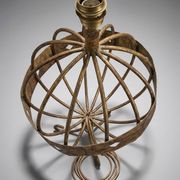 Vintage table lamp in the shape of an armillary sphere.