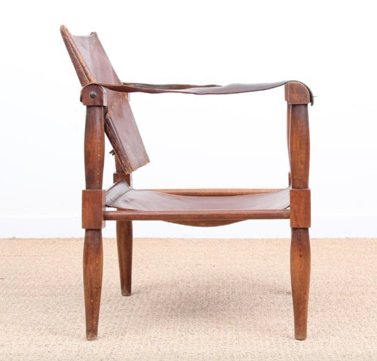 Fauteuils Safari en hêtre 1940s