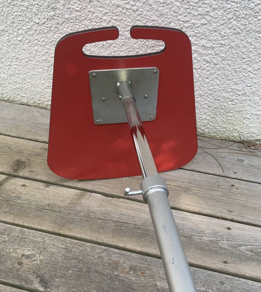 Small Red Laminate Side Table - Vintage 1980