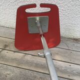 Small Red Laminate Side Table - Vintage 1980