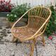 Fauteuil en rotin vintage