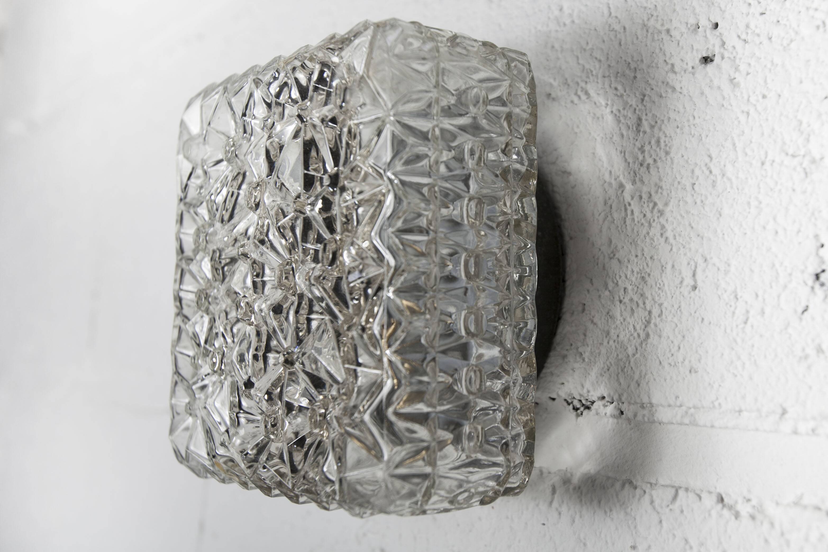 Square ceiling or wall light 1970 space age