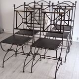 Contemporary wrought iron chairs