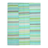 Tapis Kilim vintage 7x9 nuances de vert, 213x281 cm