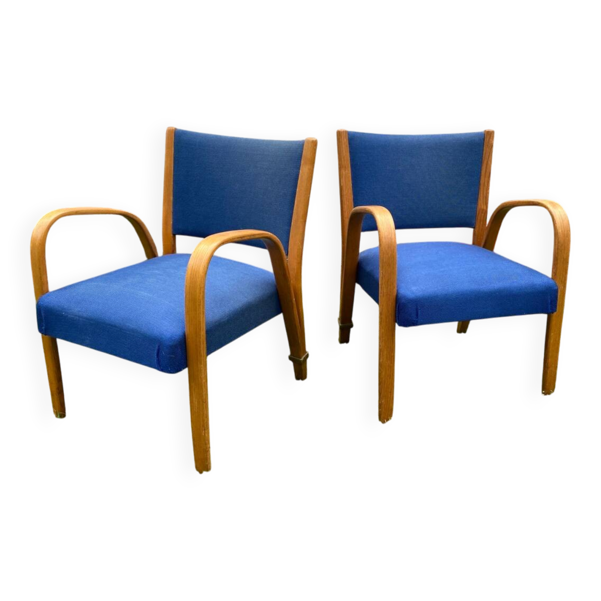 Pair of Bow Wood armchairs