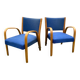 Pair of Bow Wood armchairs