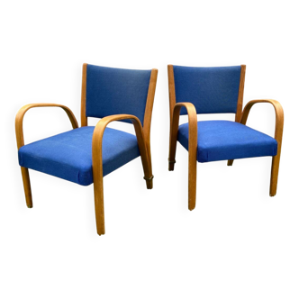 Paire de fauteuil Bow Wood