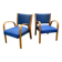 Pair of Bow Wood armchairs