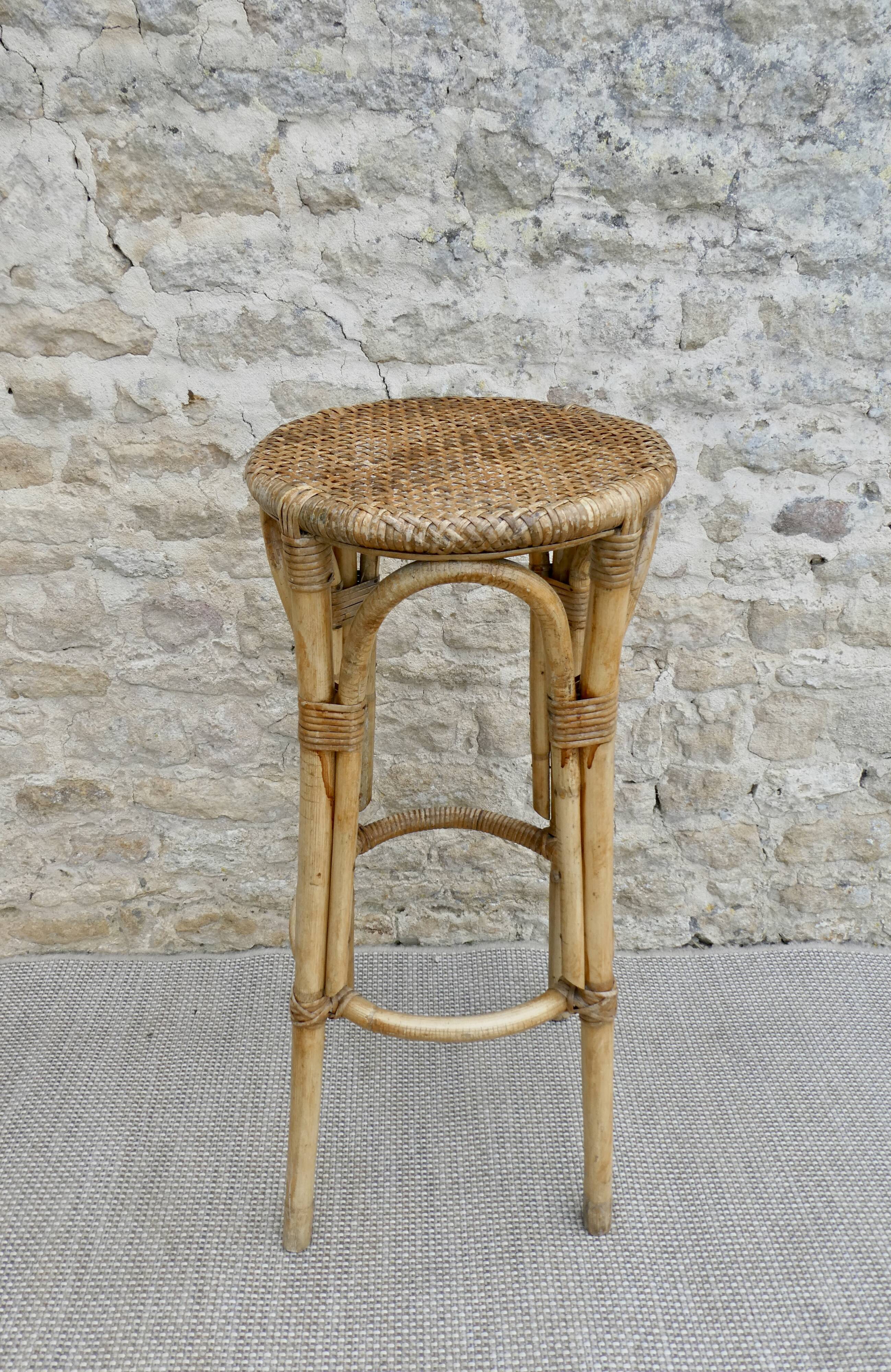 High, bar, rattan, braided seat