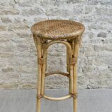 High, bar, rattan, braided seat
