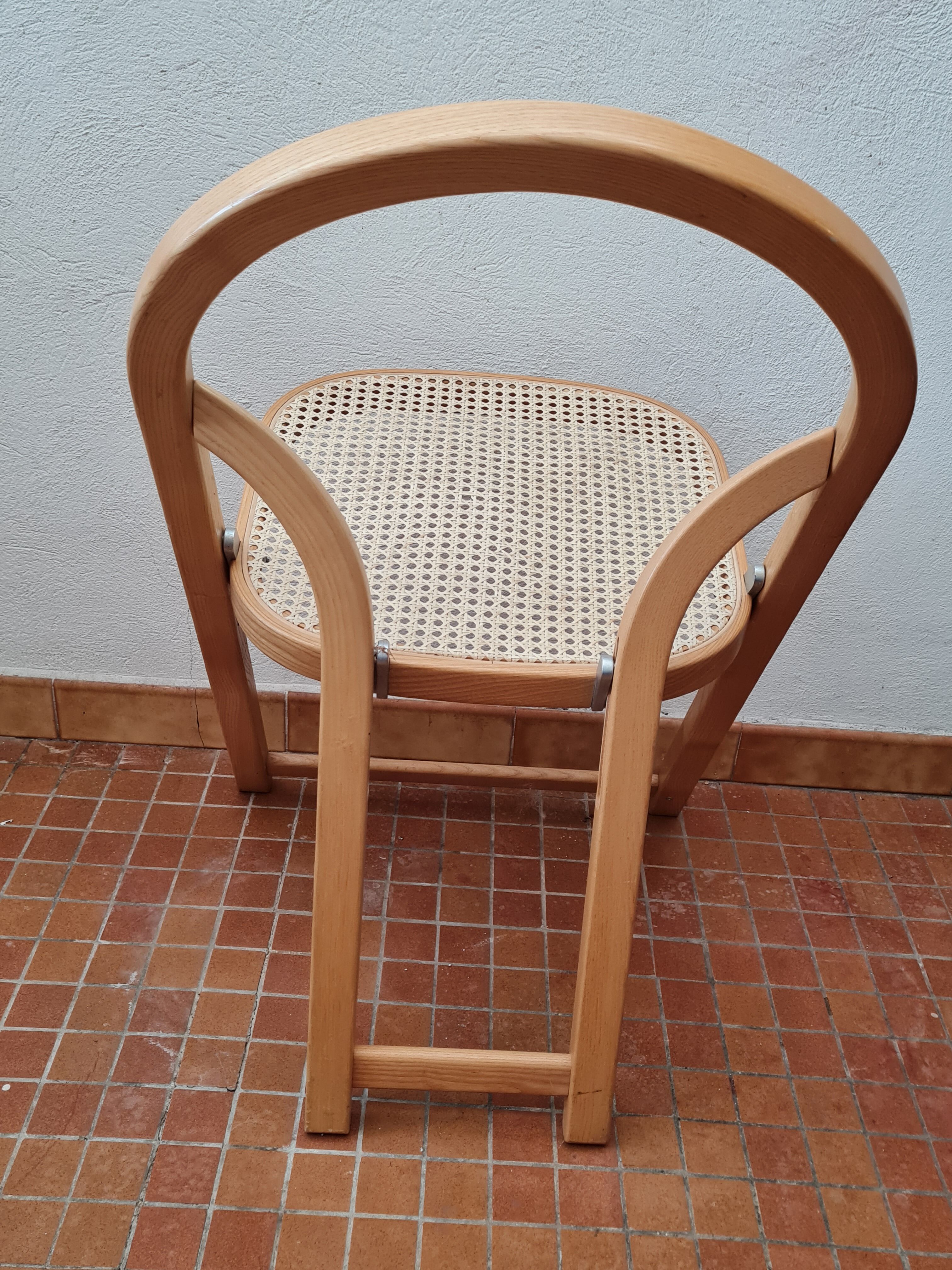 Suite of 5 Arca folding chairs by Gigi Sabadin for Crassevig Italy + 2 offered