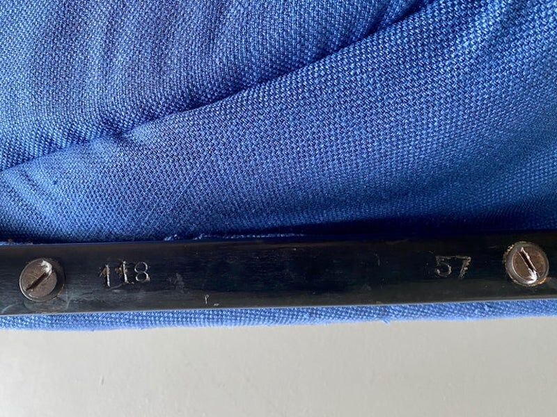 Fauteuil de salon bleu, modèle Columbus, Hartmut Lohmeyer pour Artifort, années 1950